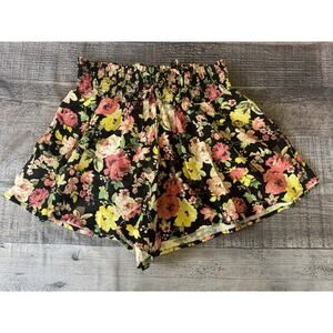 INC International Concepts Women's Floral High Rise Linen Blend Short Size XS